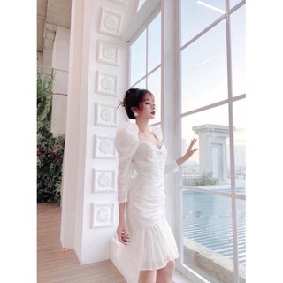Đầm ôm body dự tiệc phom đuôi cá cổ V