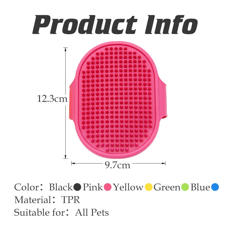 HamshMoc Lược Chải Lông Bằng Cao Su Mềm Mại Mát Xa Có Thể Điều Chỉnh Cho Thú Cưng