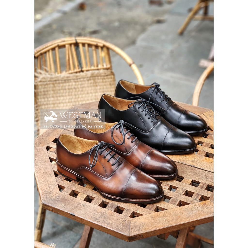 Giày Nam Oxford Captoe Da Thật WESTMAN W0001HM Cao Cấp