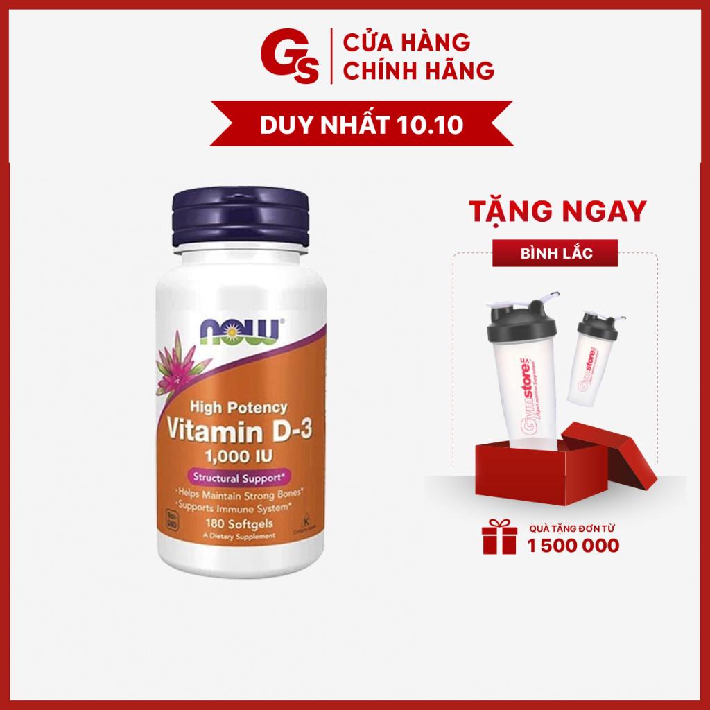 Viên uống Now Vitamin D3 1000 IU (25mcg) cải thiện trí nhớ, sức khỏe tim mạch, tăng hệ miễn dịch