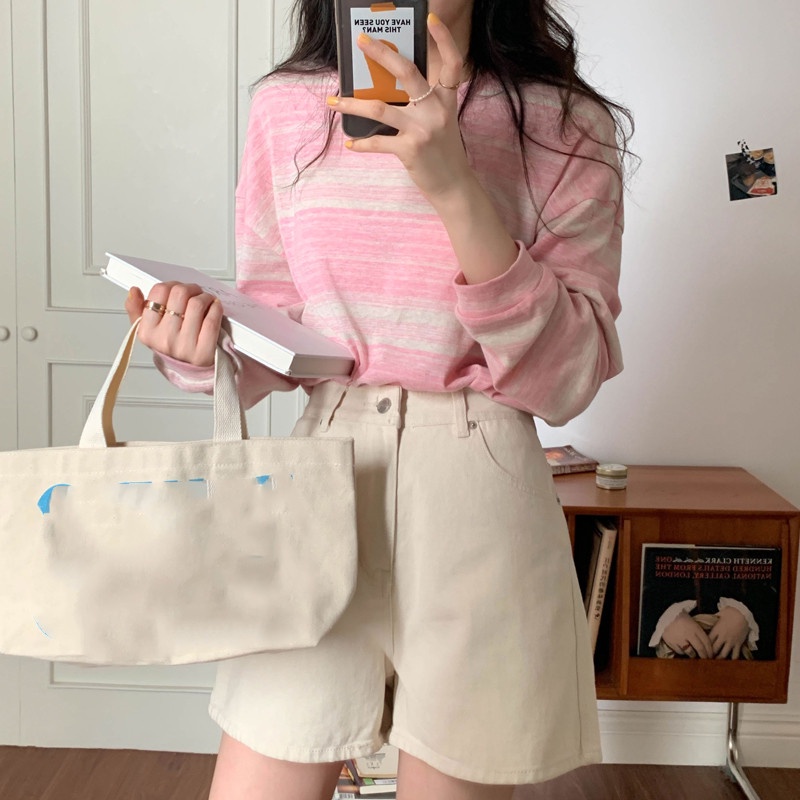 Áo Thun Sweater Mỏng Tay Dài Thời Trang Xuân Thu 2022 Cho Nữ