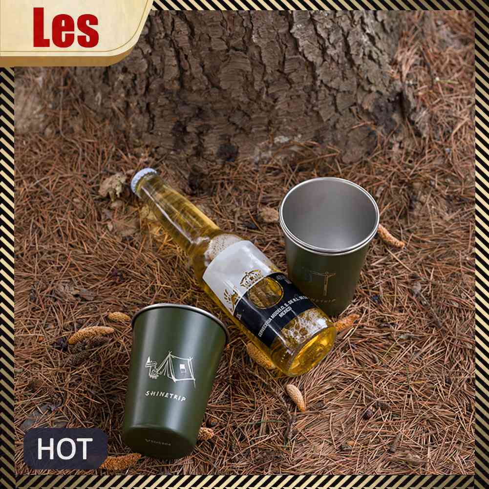 Bộ 4 Cốc Uống Rượu / Bia / Cà Phê Shinetrip Bằng Thép Không Gỉ Dùng Khi Đi