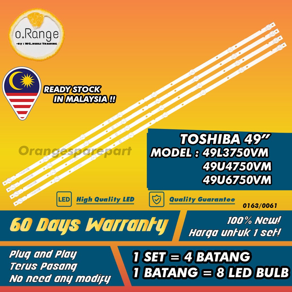 49U6750VM 49U4750VM 49L3750VM / 49 "ĐÈN SAU TOSHIBA 49 INCH LED TV 49U6750 49L3750 Mla9 /"
