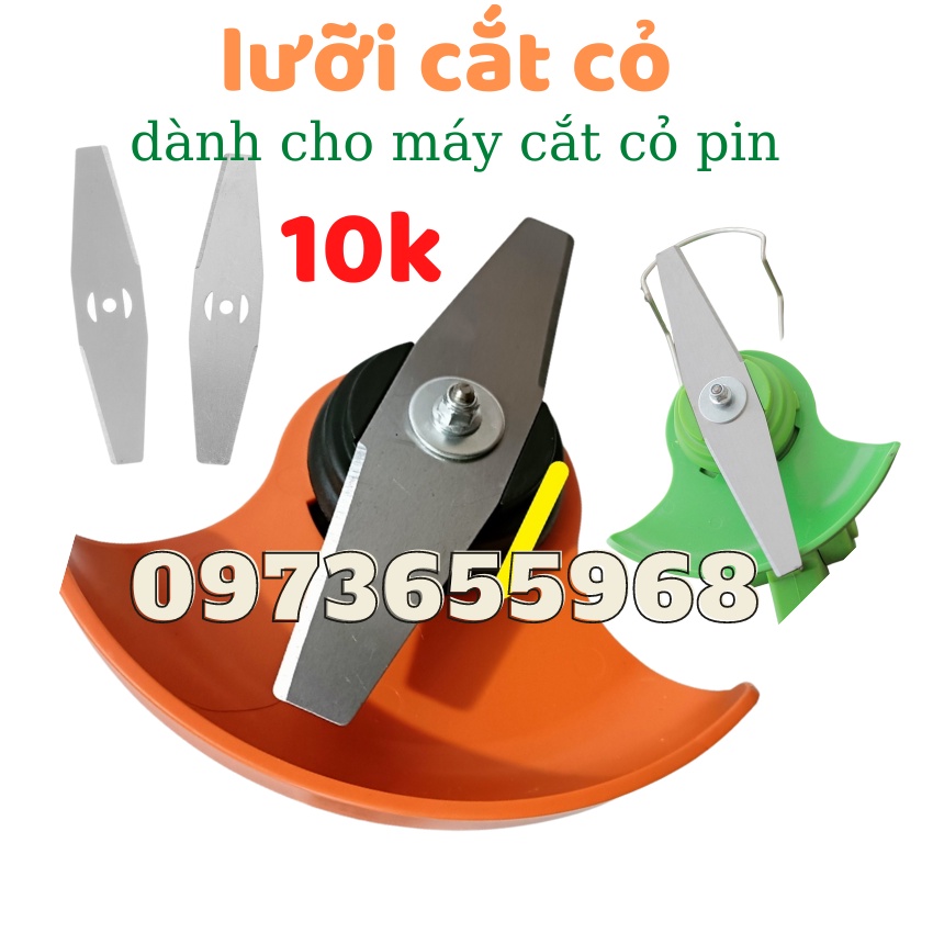 Lưỡi cắt cỏ dành cho máy cắt cỏ dùng pin mini cầm tay , lưỡi dao thép xịn cứng chống gãy an toàn ( giá 1 đôi)