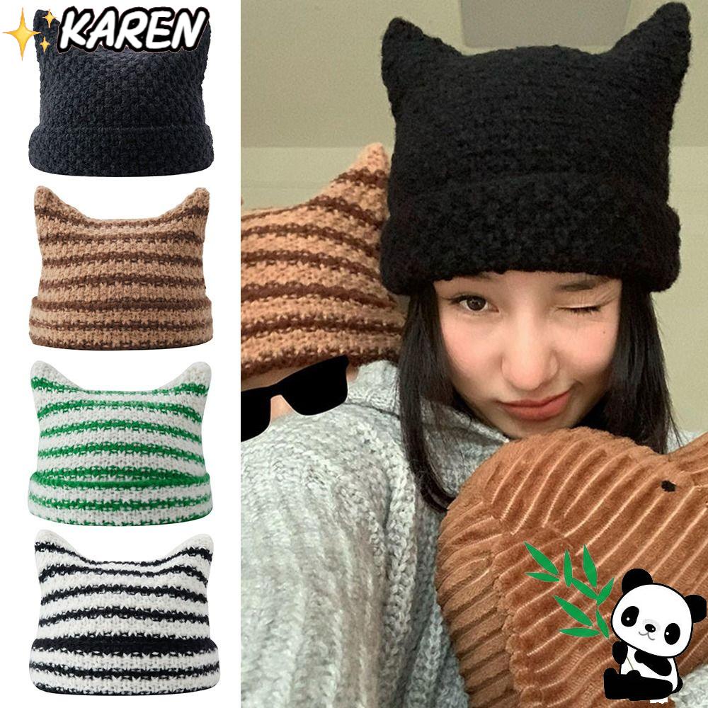 Mũ Beanie Tai Mèo Phong Cách Nhật Bản Dễ Thương