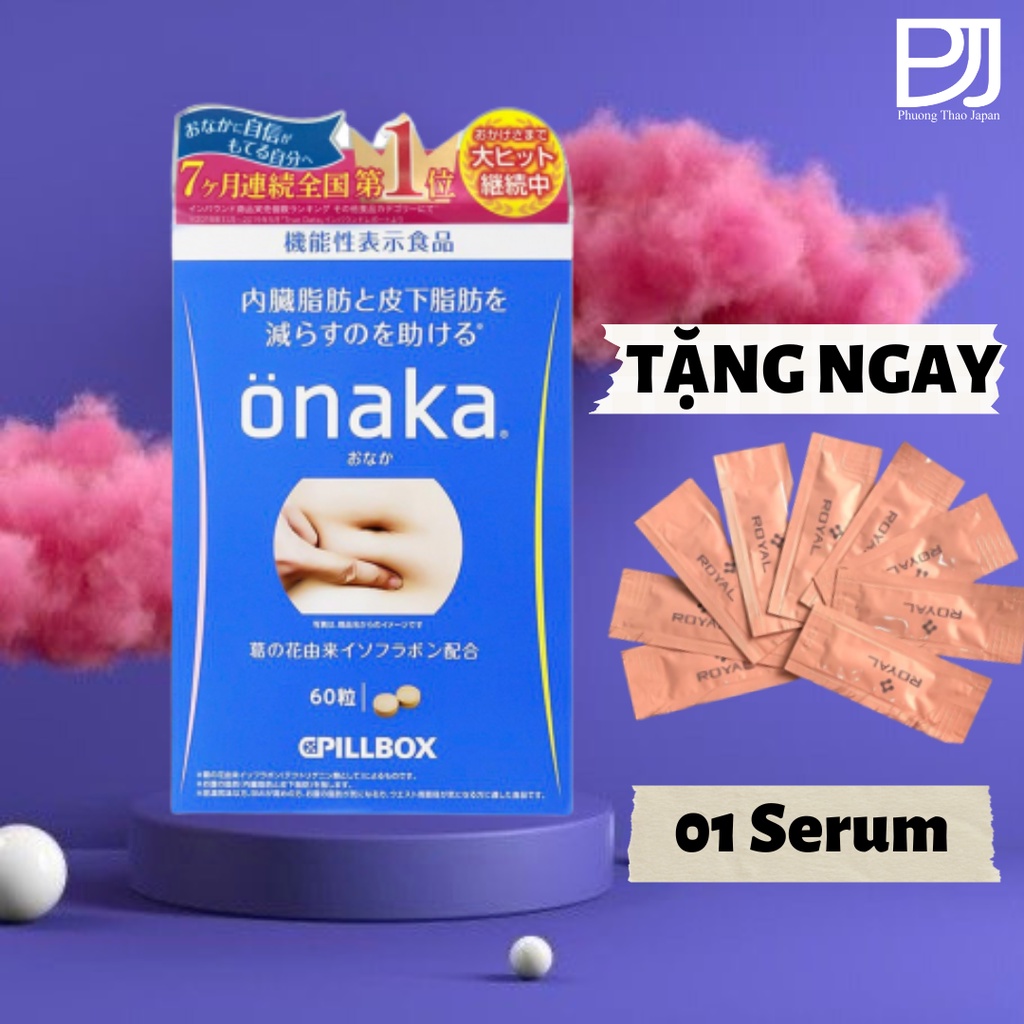 Viên Uống Giảm Mỡ Bụng Onaka Pillbox Nhật Bản 60 viên