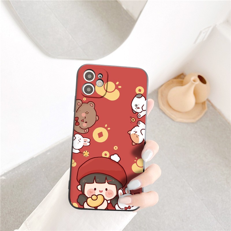 Ốp điện thoại iphone tiền tài ốp vuông bảo vệ cam 6/6splus/7/7plus/8/8plus/x/xr/xs/11/12/13/14/pro/max/plus/promax