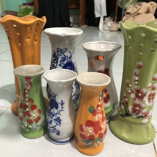 Bình bông bằng sành dùng cắm hoa cúng