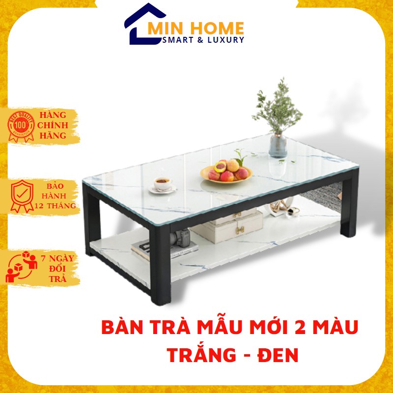 Bàn Trà Sofa, Bàn Trà Vân Đá Cẩm Thạch Phòng Khách Sang Trọng Hình Chữ Nhật