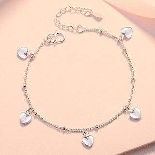 Vòng đeo tay / lắc chân hình trái tim đơn giản phong cách hàn quốc cho nữ
