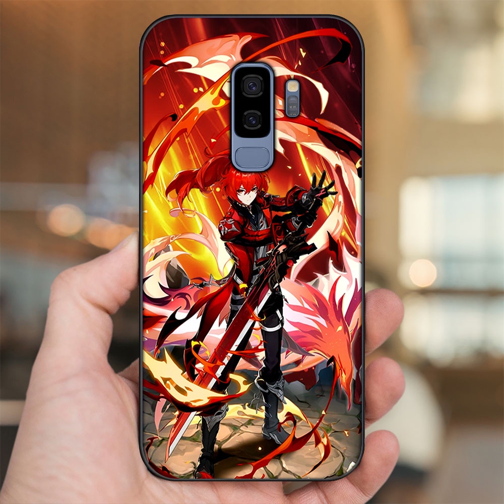 Ốp lưng Samsung S9 Plus viền đen in hình Diluc Genshin Impact