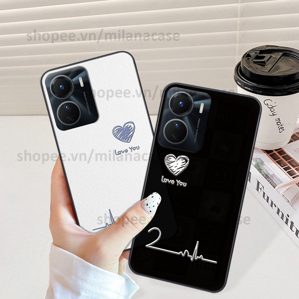 Ốp Vivo Y16 in hình caro trái tim siêu đẹp, siêu nét đầy phong cách cá tính