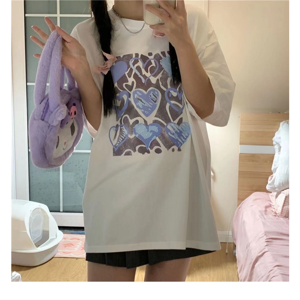 NRVP Áo Thun Unisex Mùa Hè Dáng Suông Tay Cộc Phong Cách Hàn Quốc Cho Nam Nữ