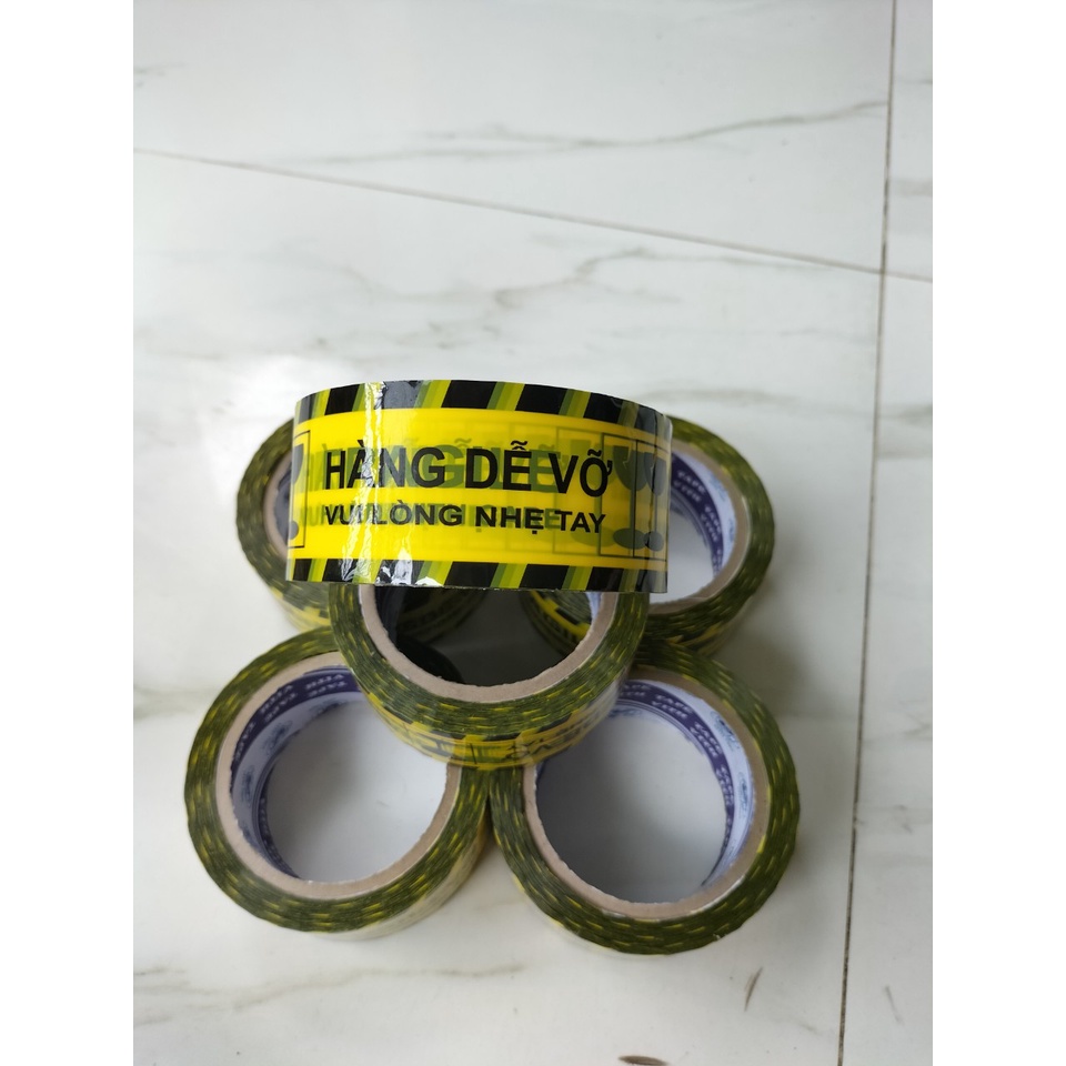 Băng keo 100Yard "HÀNG DỄ VỠ" nặng 1kg lõi giấy 3mm giá rẻ có sẵn