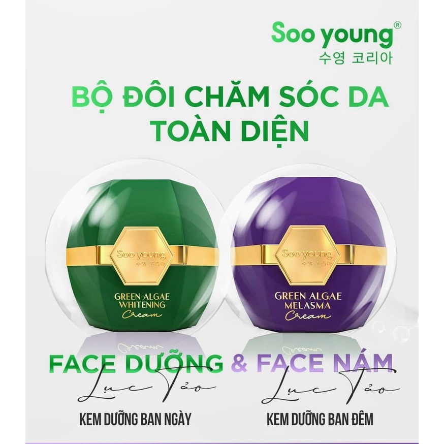 Bộ Kem Face Ngăn Ngừa Nám - Dưỡng Trắng - Soo Young Mẫu Mới 30g
