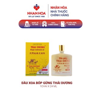 Dầu Xoa Bóp Gừng Thái Dương chai 6ml/ 24ml
