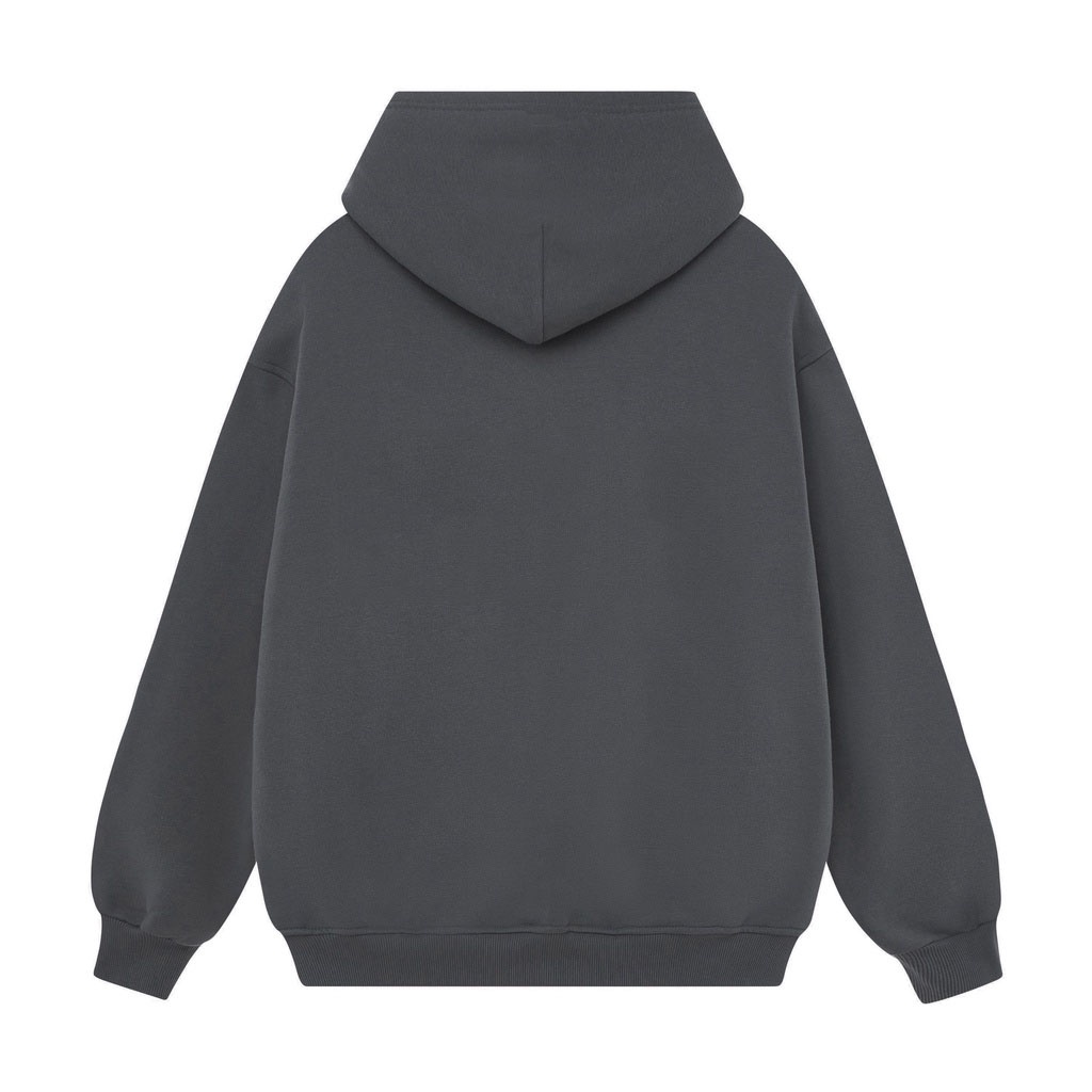 Áo hoodie nỉ bông cotton Basic trơn form rộng ĐẸP