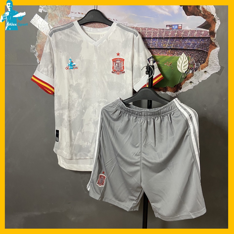 Bộ quần áo ĐTQG Tây Ban Nha màu Trắng - Alex Sport