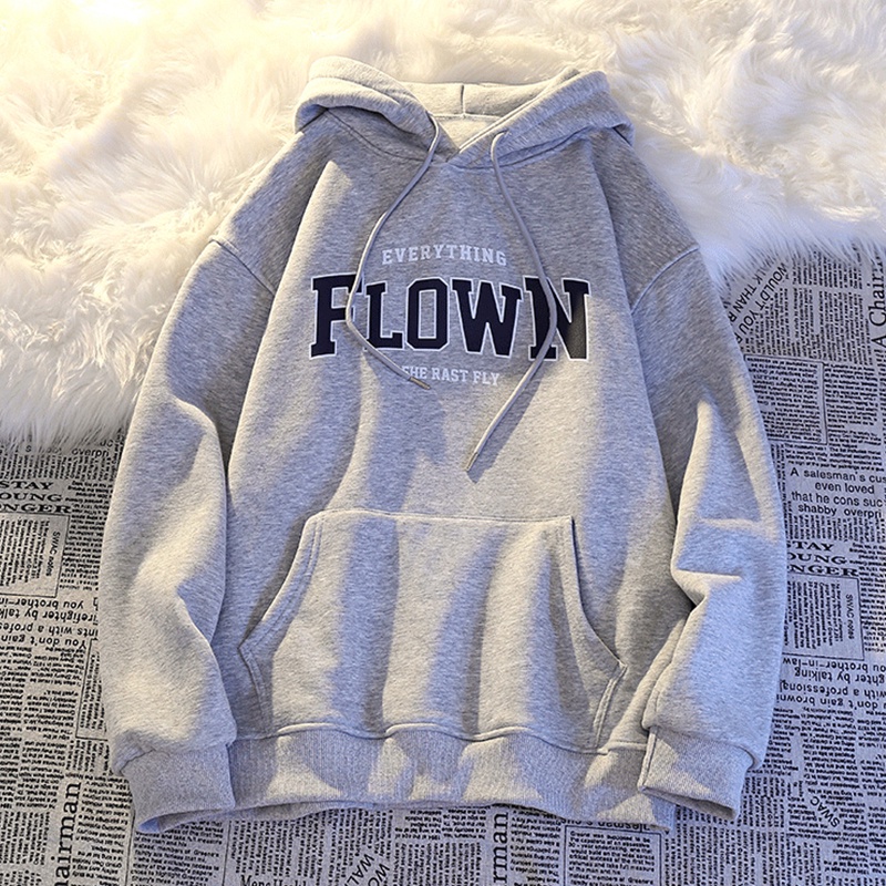 Áo Hoodie Dáng Rộng Tay Dài In Hình Thời Trang Hàn Quốc Dành Cho Nam