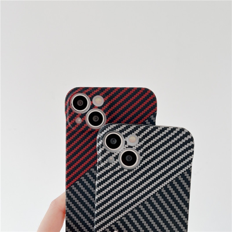 Ốp Điện Thoại PC Cứng Trong Suốt Họa Tiết Sợi carbon Cho iPhone 14 pro max 12 13 pro max 11 12 / 13 14 12Pro / 13Pro / 14pro