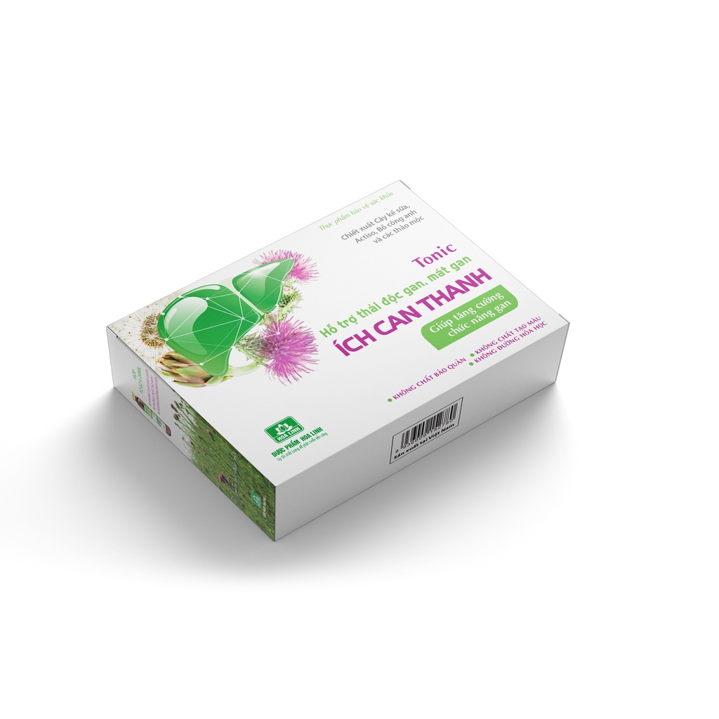 Tonic thải độc gan ÍCH CAN THANH - Thải độc gan thế hệ mới - Hộp 12 lọ x 20ml - EZ Pharmacy