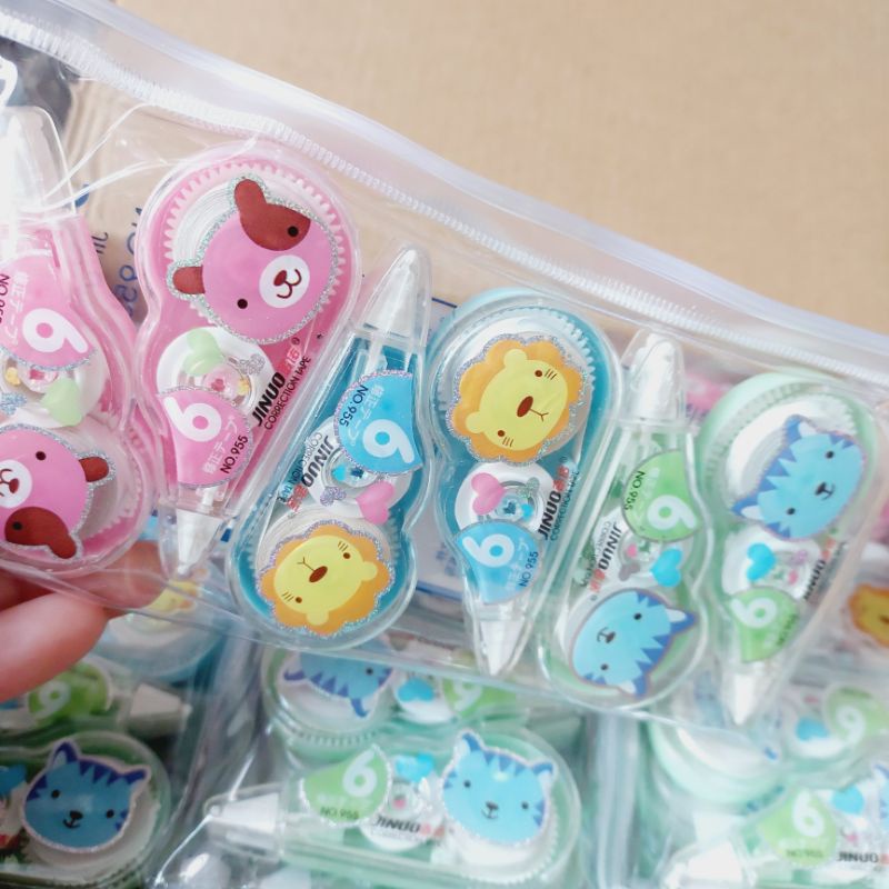 Bút xóa kéo hình động vật nhũ dễ thương