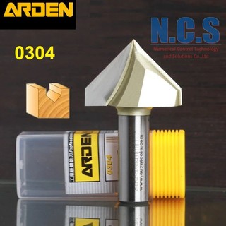 Arden 0304 - mũi dao cắt vát, phay gỗ alu, chữ v, chamfer cnc 90 độ, 120 độ