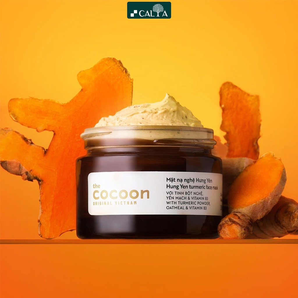 Mặt Nạ Cocoon Chiết Xuất Nghệ Hưng Yên Chống Lão Hóa, Mờ Thâm, Sáng Da - Cocoon Hung Yen Turmeric Face Mask 30ml/100ml