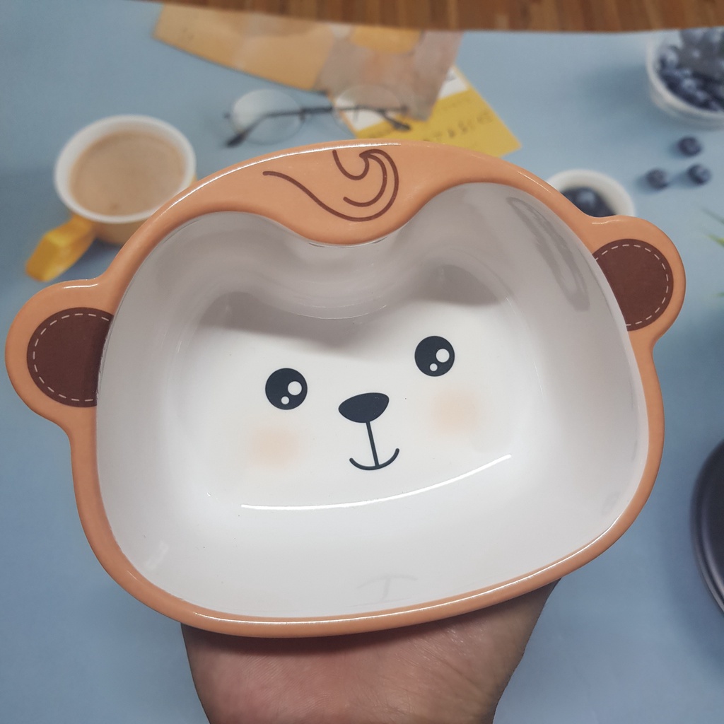 Bát Ăn Dặm Bằng Nhựa Hình Thú Hoạt Hình Dễ Thương Cho Bé Ăn Dặm Hermon
