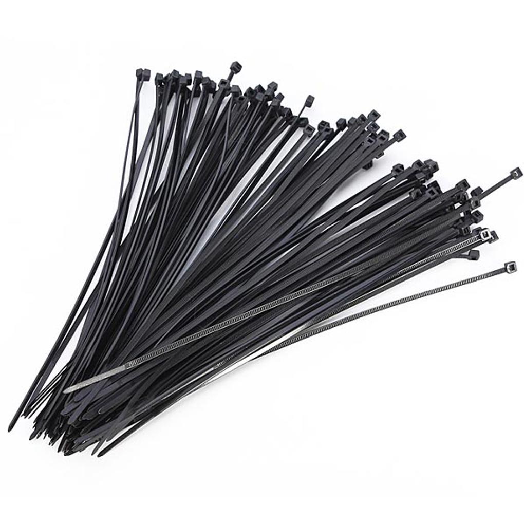 100 PCS Nylon Plastic Releasable Reusable Cable Tie Zip Wraps Ratchet Ties Wire