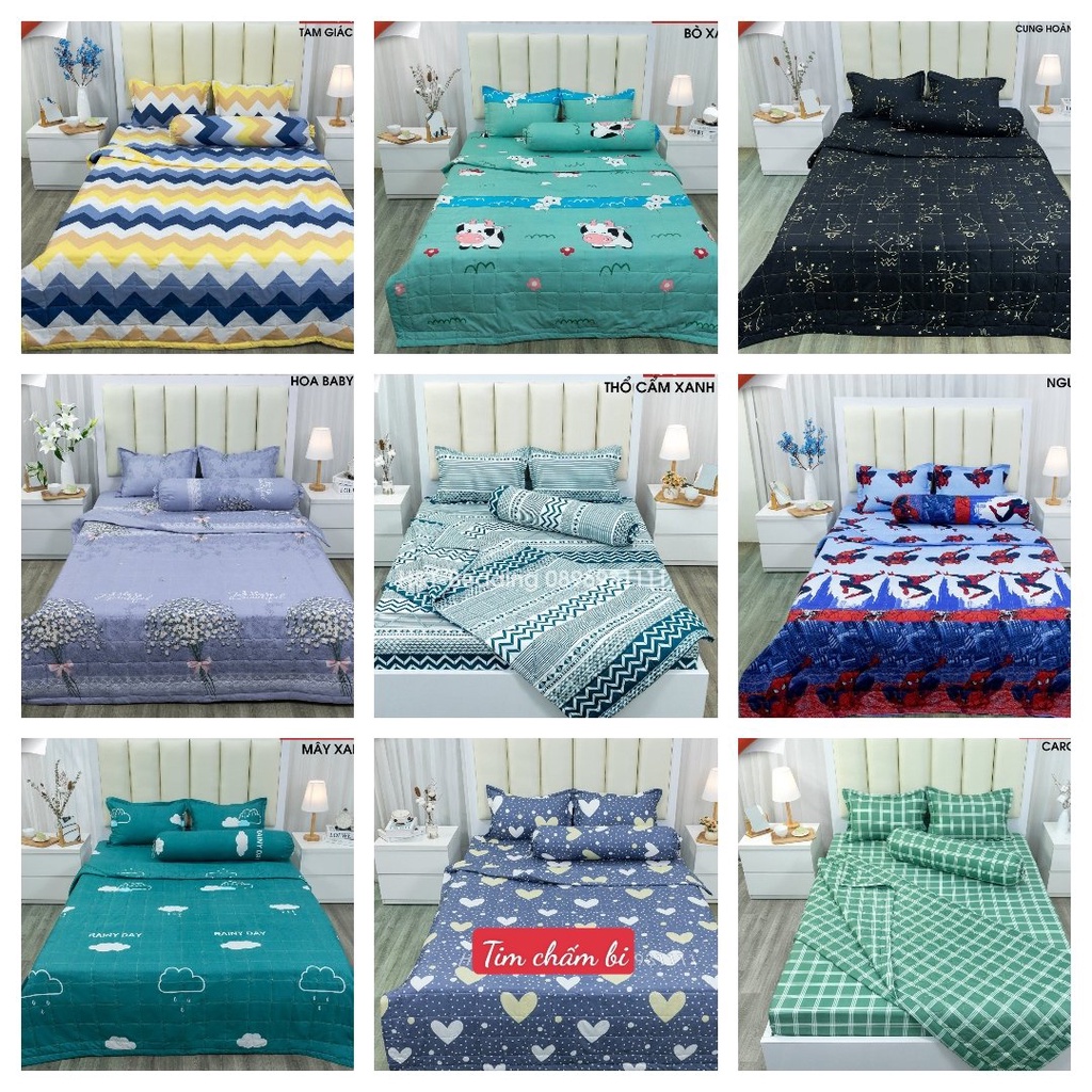 Vỏ gối nằm cotton poly lẻ 1 cái, mẫu kẻ vương miện