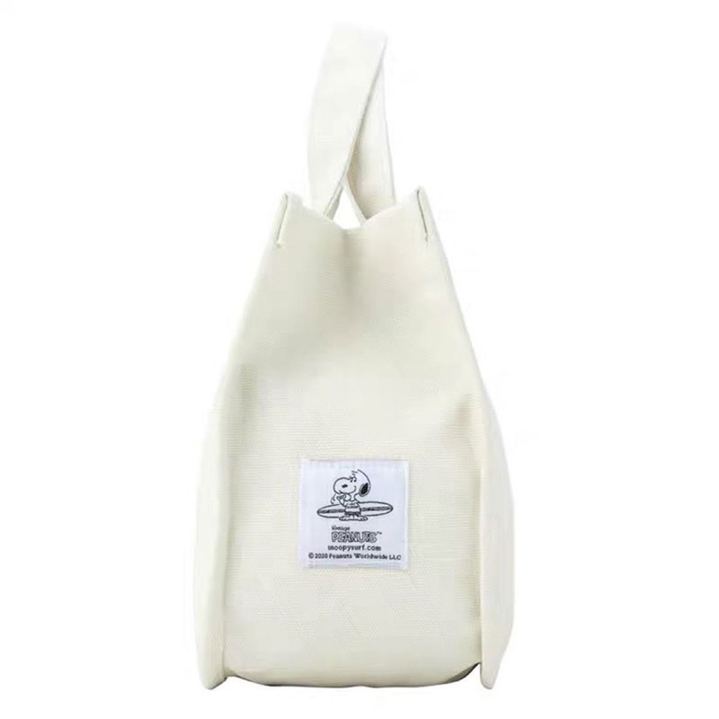 Túi Đựng Hộp Cơm Trưa Vải Bố Sức Chứa Lớn In Hình Snoopy Thời Trang