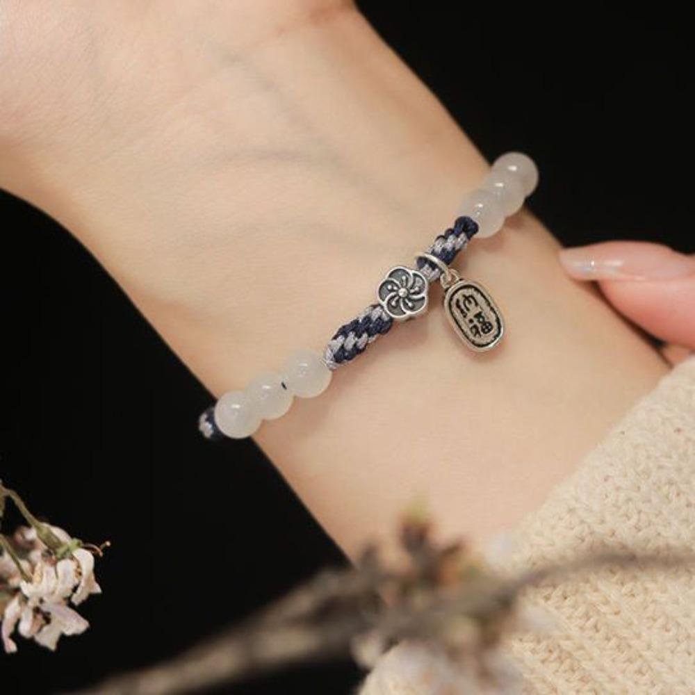 Vòng Đeo Tay May Mắn Dạng Dây Bện Phong Cách Retro Dễ Thương