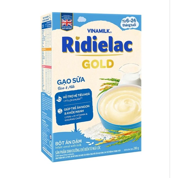 Bột Ăn Dặm Vinamilk Ridielac Gạo Sữa (200g)