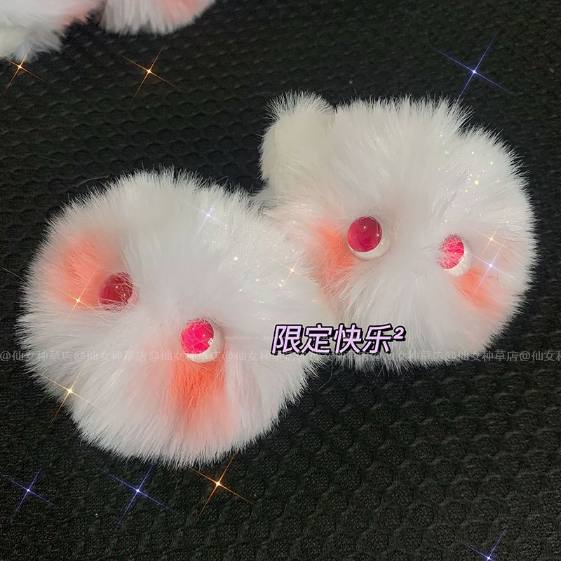 Móc Khóa Hình Mèo Đeo Núi Bằng Lông Nhung Dễ Thương Xinh Xắn