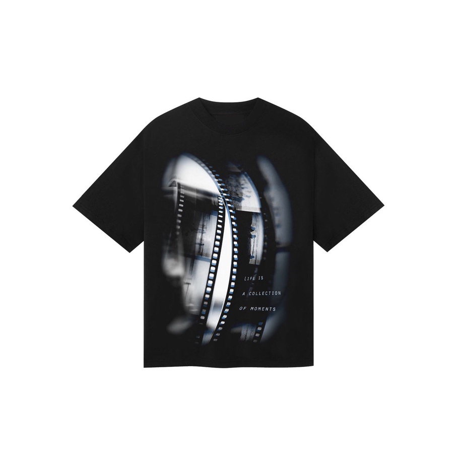Áo Thun Yosi.club Oversize Unisex 100% Cotton Films Trip - Black
