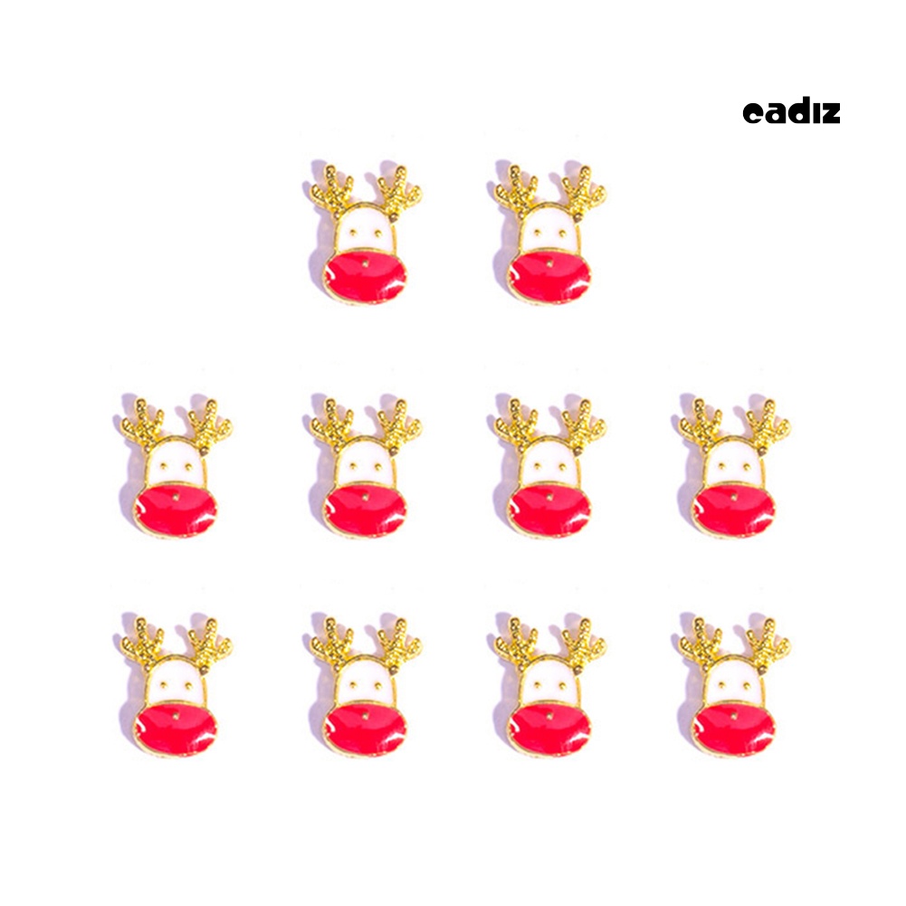 Set 10 Phụ Kiện Trang Trí Móng Tay Nghệ Thuật Chủ Đề Giáng Sinh