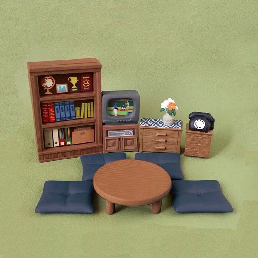 Decole đối tượng nhỏ✿D22-21 phong cách nhật bản hàng linh tinh râu rái cá hàng ngày đồ nội thất nhỏ thiết bị điện tv ghế nhựa thủ công mỹ nghệ đồ trang trí nhỏ