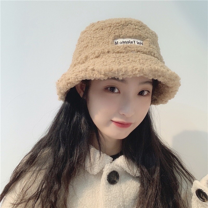 Mũ lông cừu thời trang phong cách Hàn Quốc, mũ lông cừu giá rẻ