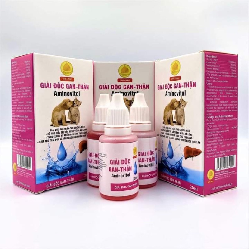 GIẢI ĐỘC GAN- THẬN CHO CHÓ MÈO