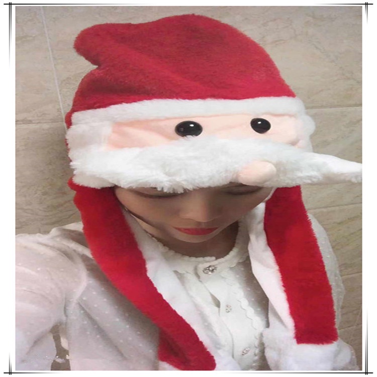 Mũ Ông Già Noel Tuần Lộc Đội Mũ Có Tai Phát Sáng Trong Đêm Giáng Sinh