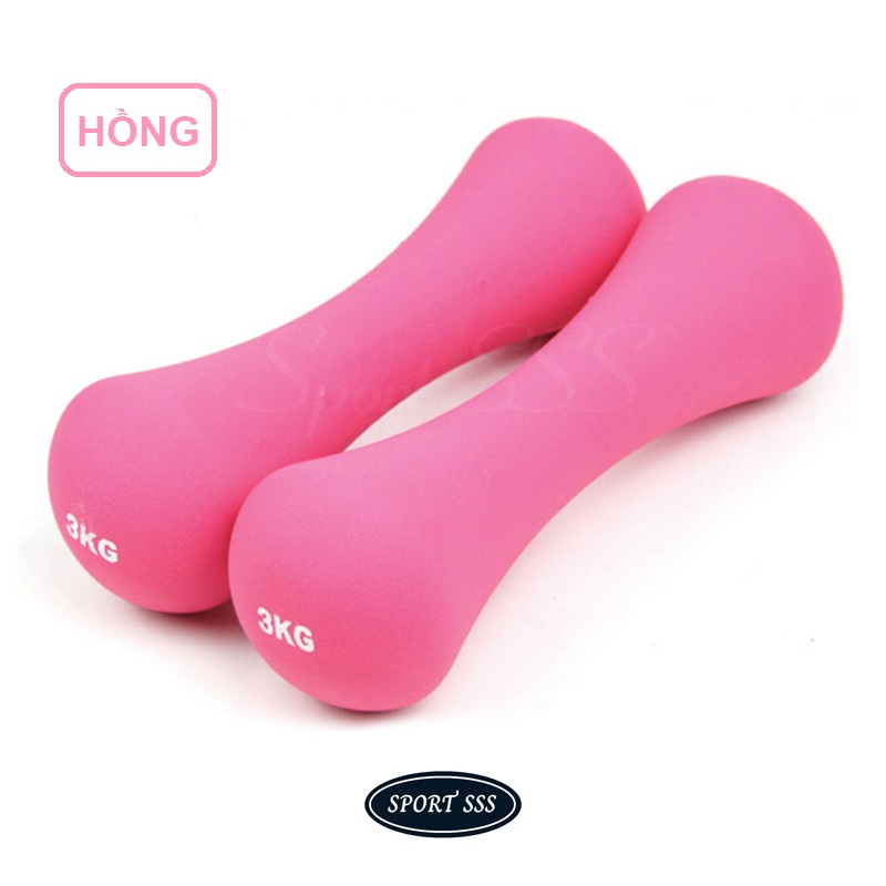 Tạ tay - Dumbbell 1kg - 2kg - 3kg Bọc cao su nhám - Nam , Nữ - thể lực - GYM - Yoga - Boxing cao cấp.