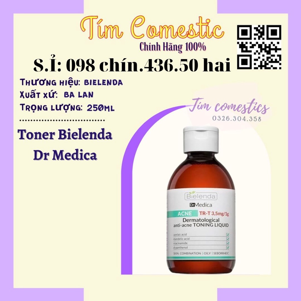 Toner Bielenda Dr Medica_Hỗ trợ mờ thâm sẹo mụn_Dưỡng da trắng sáng cực tốt
