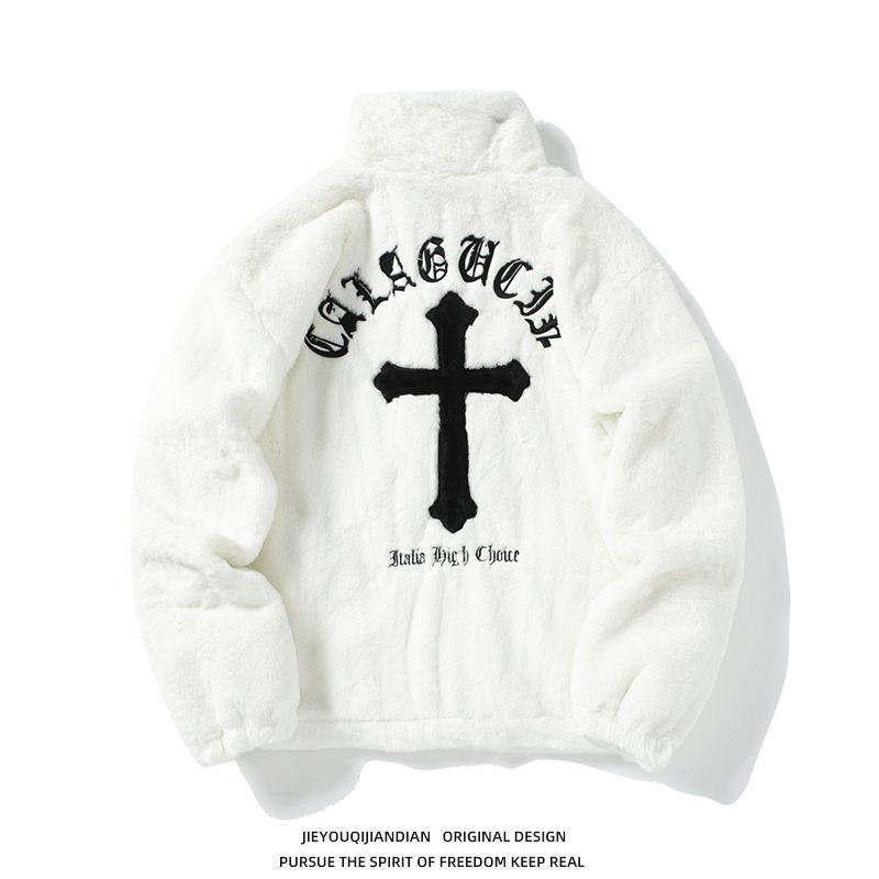 Áo lông thêu hình thập giá