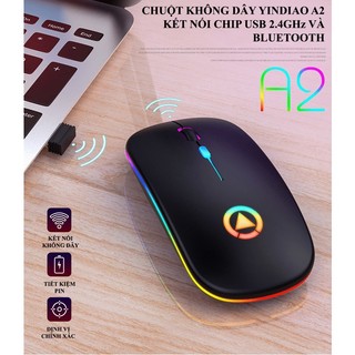 Chuột Không Dây YINDIAO A2 - Chống Ồn Pin Sạc Được Không Cần Thay PIN - VL