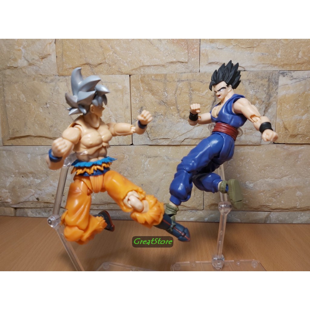 Mô hình Dragonball Ultimate Son Gohan super hero và Son Goku Ultra Instinct Figma cử động được 1/12 scale 15 cm
