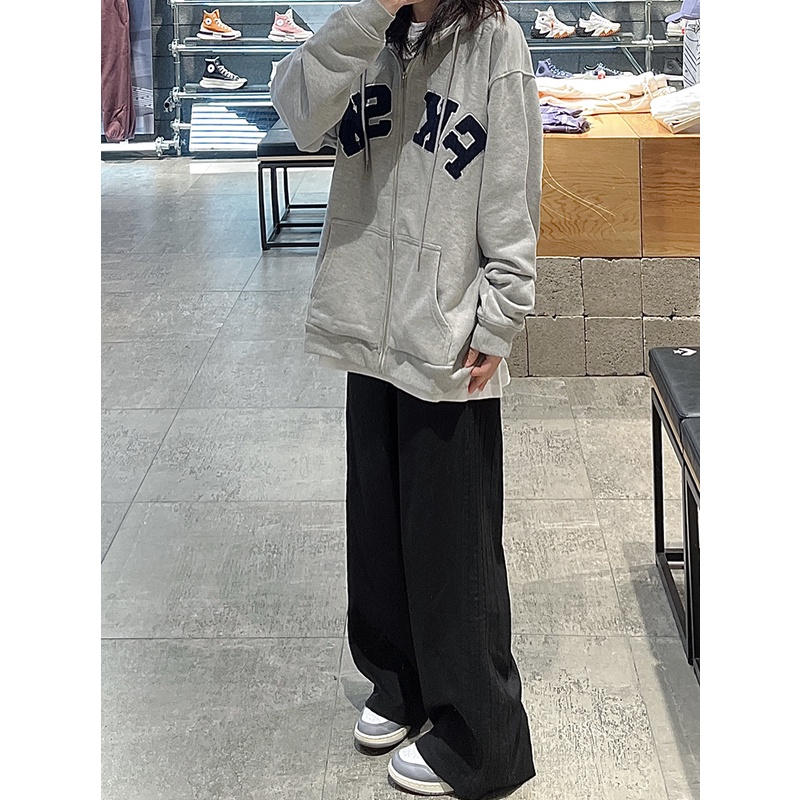 NRVP Quần Thể Thao Dài Dáng Rộng Phong Cách Thời Trang Hàn Quốc