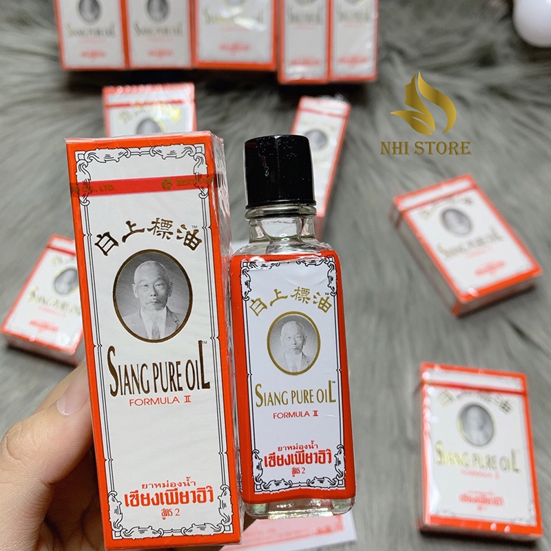 Dầu SIANG Pure Oil Formula 2 nước trắng giảm đau đầu chóng mặt bầm tím say tàu xe đau cơ thái lan 3 7 25cc