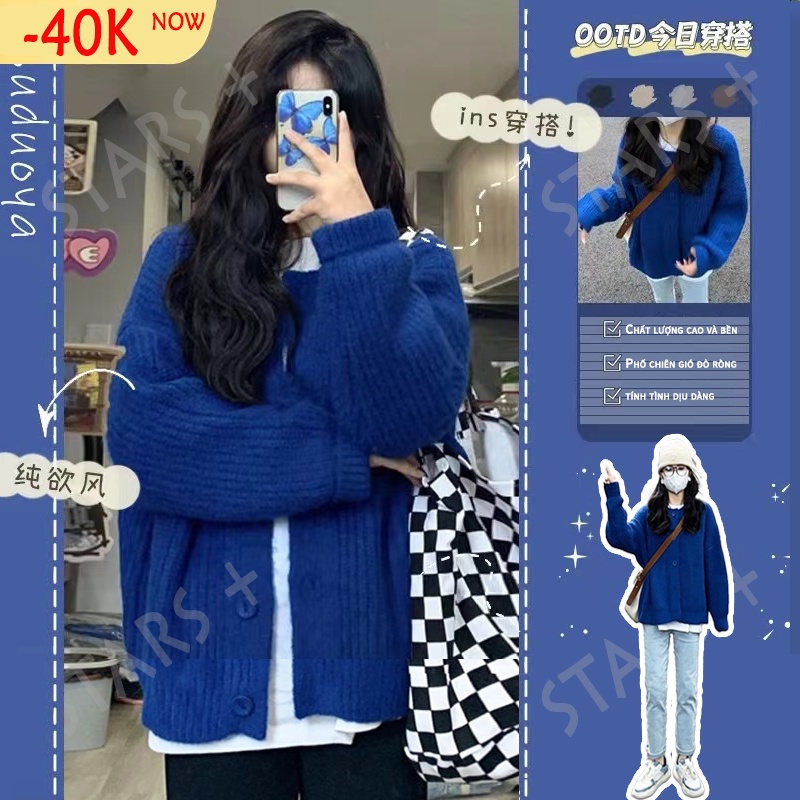 Áo Cardigan Bigsize，Áo Khoác Cardigan Dệt Kim Phong Cách Thời Trang Thu Đông Kiểu Mới Dành Cho Nữ Size S-2XL