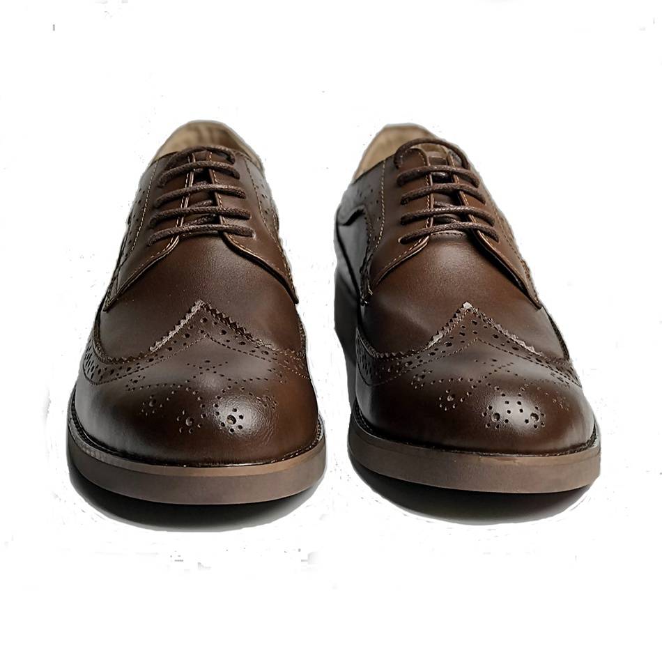 Giày tây derby brogues longwing MAD brown công sở nam da bò cao cấp thời trang chính hãng